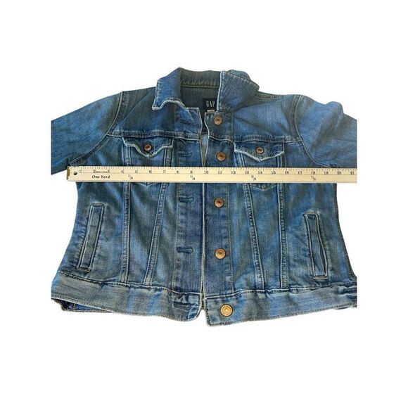 Gap Women’s Denim Jacket Long Sleeves Pockets Size Medium. - Picture 4 of 5